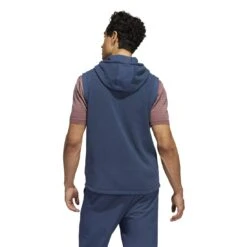 Adidas Hooded Full Zip Golf Vest HF6565 -FootJoy Shop HF6565 5 APPAREL OnModel BackView white