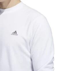 Adidas Core Crew Neck Golf Pullover HF9133 -FootJoy Shop HF9133 7 APPAREL OnModel DetailView1 white