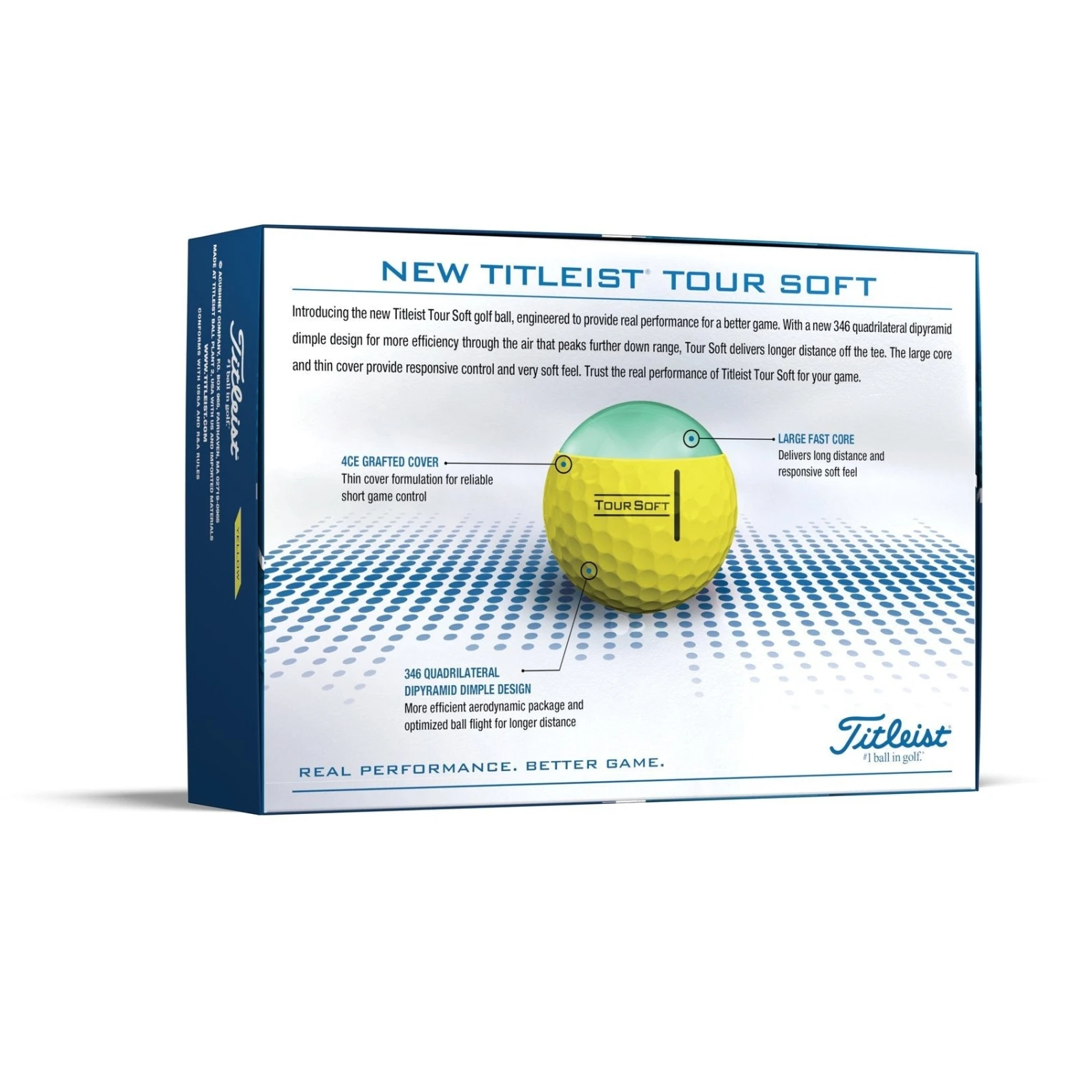 Titleist Tour Soft Golf Balls | Yellow 4 Titleist Tour Soft Golf Balls | Yellow - Image 2