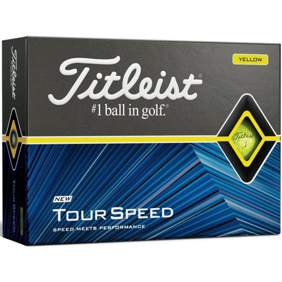 Titleist 2021 Tour Speed Golf Balls | Yellow 3 Titleist 2021 Tour Speed Golf Balls | Yellow