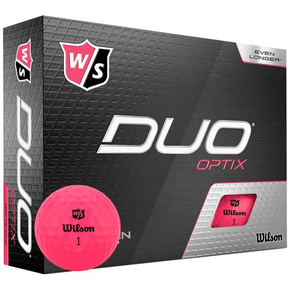 Wilson Staff Duo Optix Matte Golf Balls | Pink 2 Wilson Staff Duo Optix Matte Golf Balls | Pink